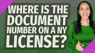 Where is the document number on a NY license?