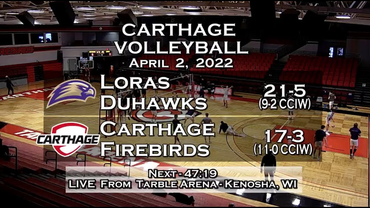Carthage Men's Volleyball vs. Loras 2022_4_2