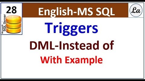 SQL  Instead  Of Trigger  | Triggers In SQL | Triggers In Database | Sql triggers