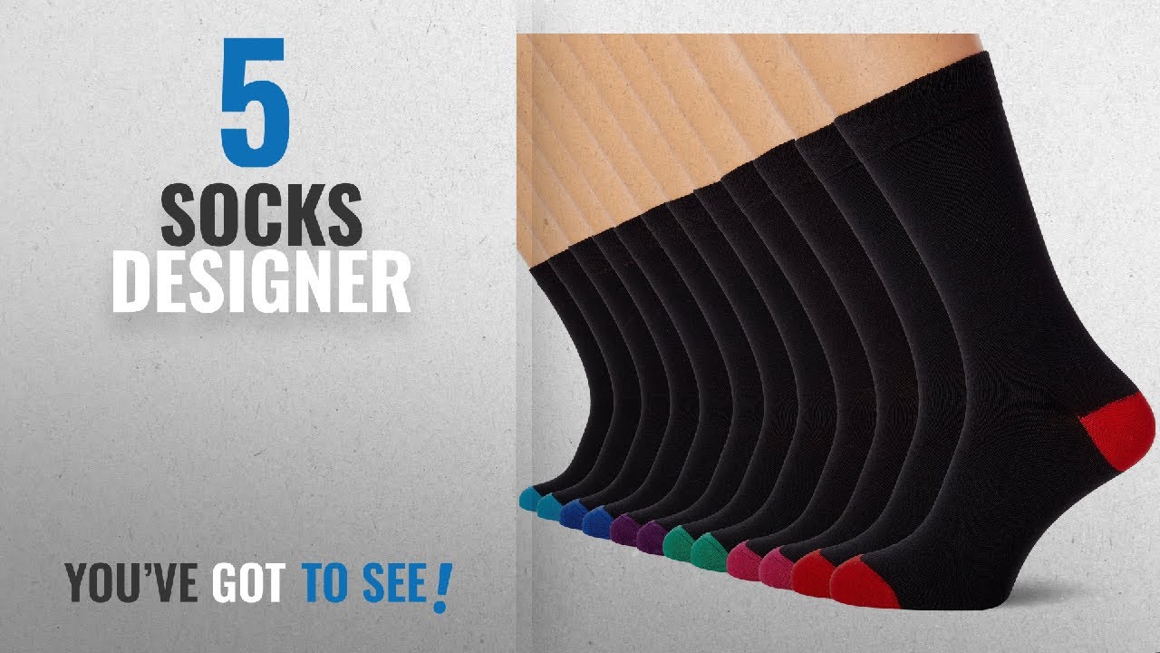 Top 10 Socks Designer [2018]: Mens Socks (12 Pack) Cotton Rich, Comfortable, Breathable, Designer