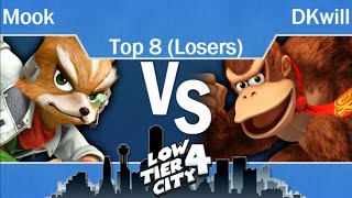 LTC4  - Mook (Fox, Pikachu) vs iQHQ | DKwill (DK) Top 8 - Losers - Smash 4