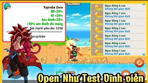Ngọc Rồng Lậu _ Sever Nro Lậu Open như Test Vĩnh viễn Free Vàng Ngọc Nhập Code Nhận 1000 Bộ Nro