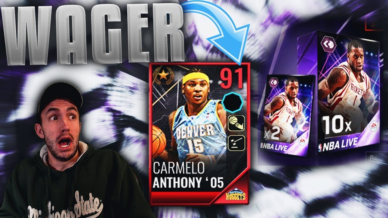 91 OVR FLASHBACK LEGEND WAGER IN NBA LIVE MOBILE + BUNDLE OPENING!