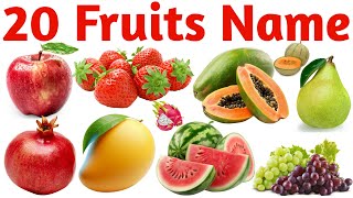 Download Lagu 20 फलों के नाम | Learn 20 Fruit Names in English for Kids | Preschool \u0026 Toddler Learning Video MP3