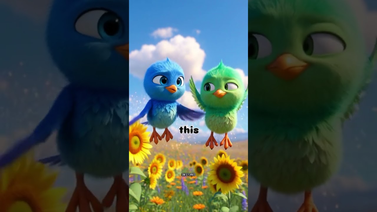 Tiny Birds, Big Fun! 🐦🌼 A Cute Forest Adventure #CuteBirds#AnimatedStory#ShortStory#YouTubeShorts