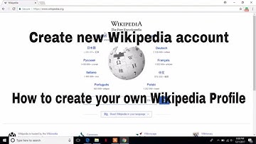 How to create new Wikipedia account or profile