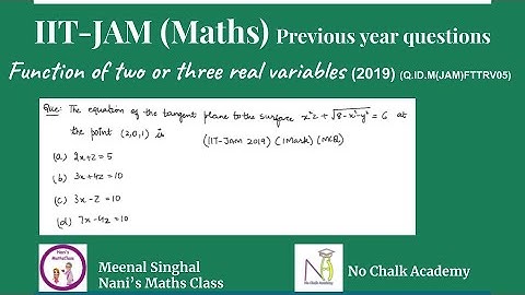 Function of two or three real variables (2019) (Q.ID.M(JAM)FTTRV05)