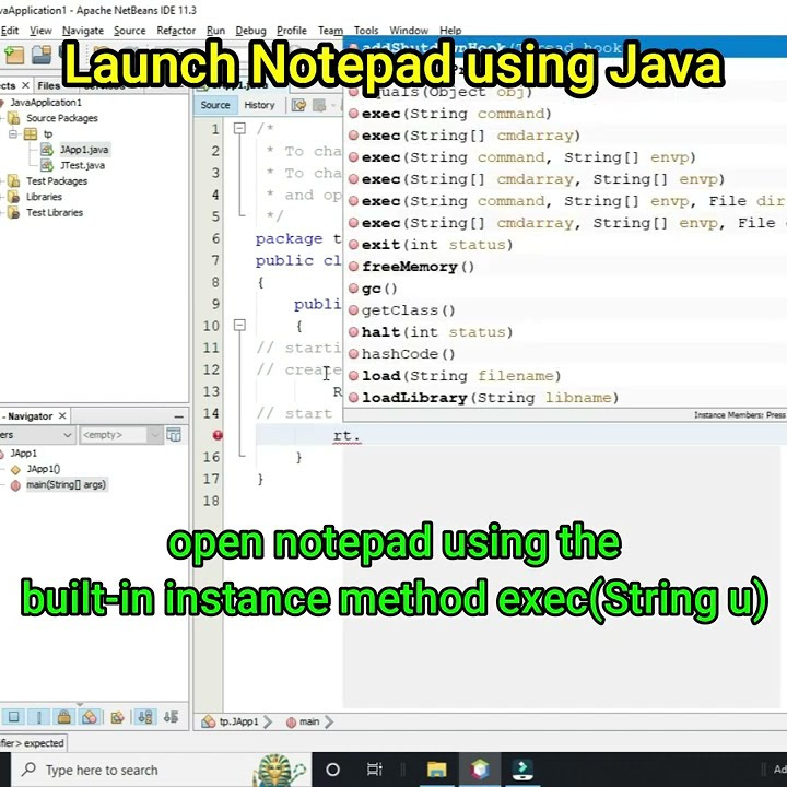 How to Start Notepad Programmatically using Java #shorts - YouTube