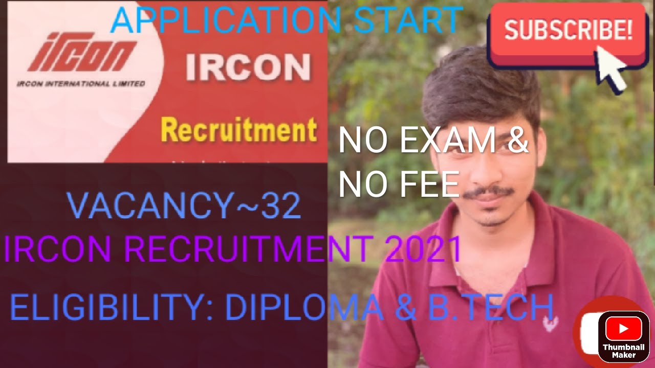 IRCON RECRUITMENT 2021.IRCON Apprenticeship trainee 2021.Diploma &b.tech job IRCON 2021 Govt. job
