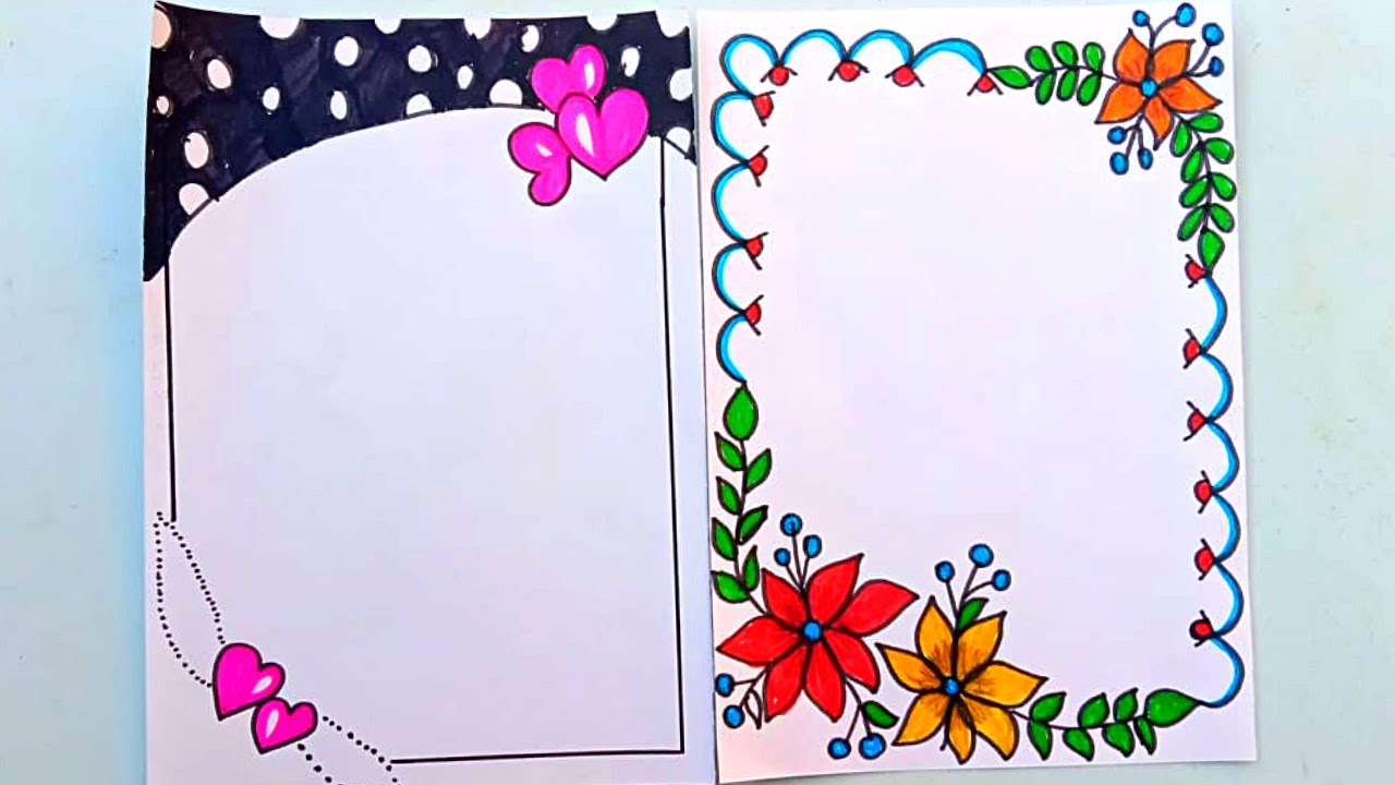 assignment design | ribbon border design | बौर्डर डिजाइन कैसे बनाये ...