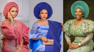 African dresses for women: lace styles/Asoebi Ankara Nigerian styles 2022