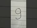 simple rabbit drawing || with number 9#technique #shorts #creative