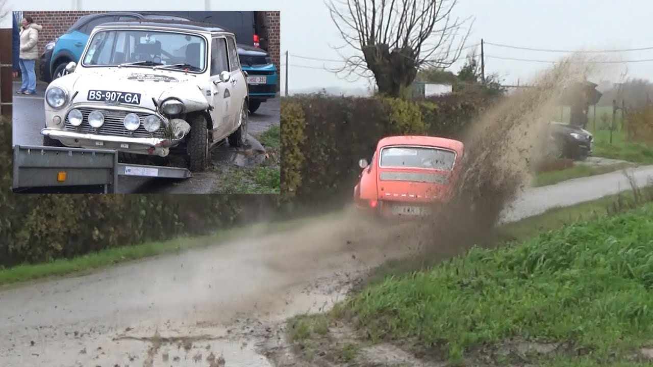 Ypres Historic Regularity 2025 - RT Brandhoek - all cars, start + pass (raw footage) + recovery Mini