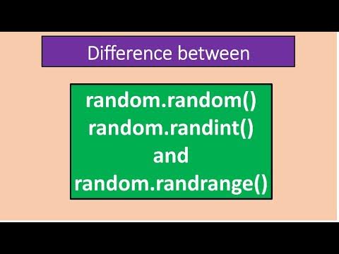 Difference between random(), randint() and randrange() - YouTube