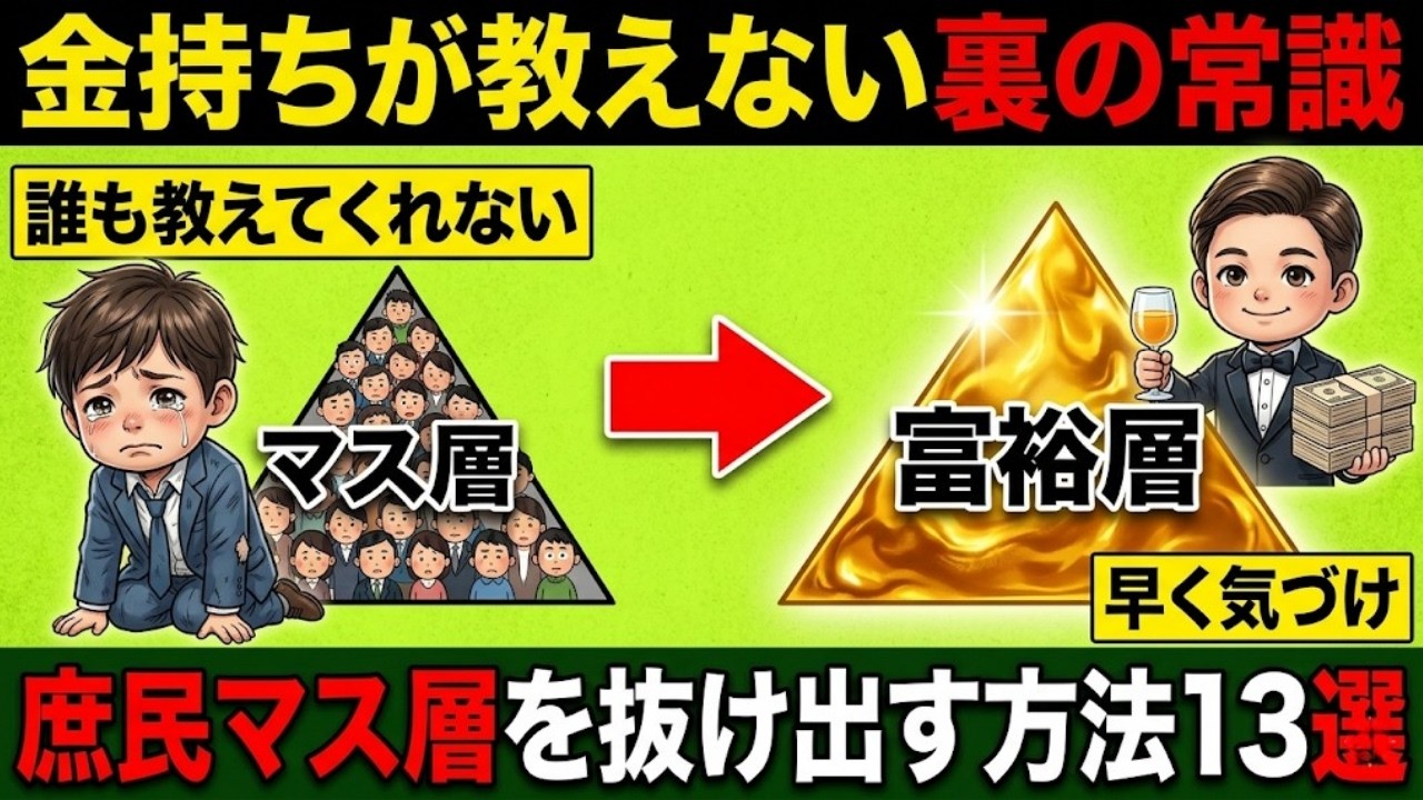 一生、働き損で終わるか？金持ちだけが知っている「残酷な真実」13選|貯金と投資の経済視点