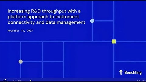 Increasing R&D throughput with a platform approach to instrument connectivity and data management