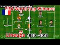 World Cup Winners | Lineups | 1930-2018