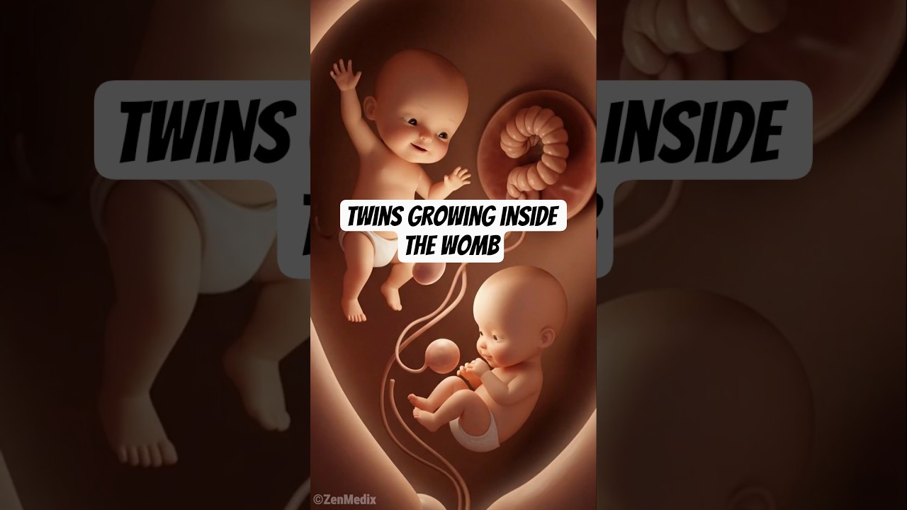 Twin Babies Inside the Womb 🤰✨ Miracle of Life | Pregnancy Shorts