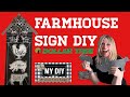 LARGE FARMHOUSE SIGN DIY | DOLLAR TREE DIY | GALVANIZED FARM ANIMALS | WALL DECOR