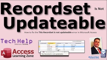 Why Does My Form or Query Say "This Recordset is not updateable" in Microsoft Access?