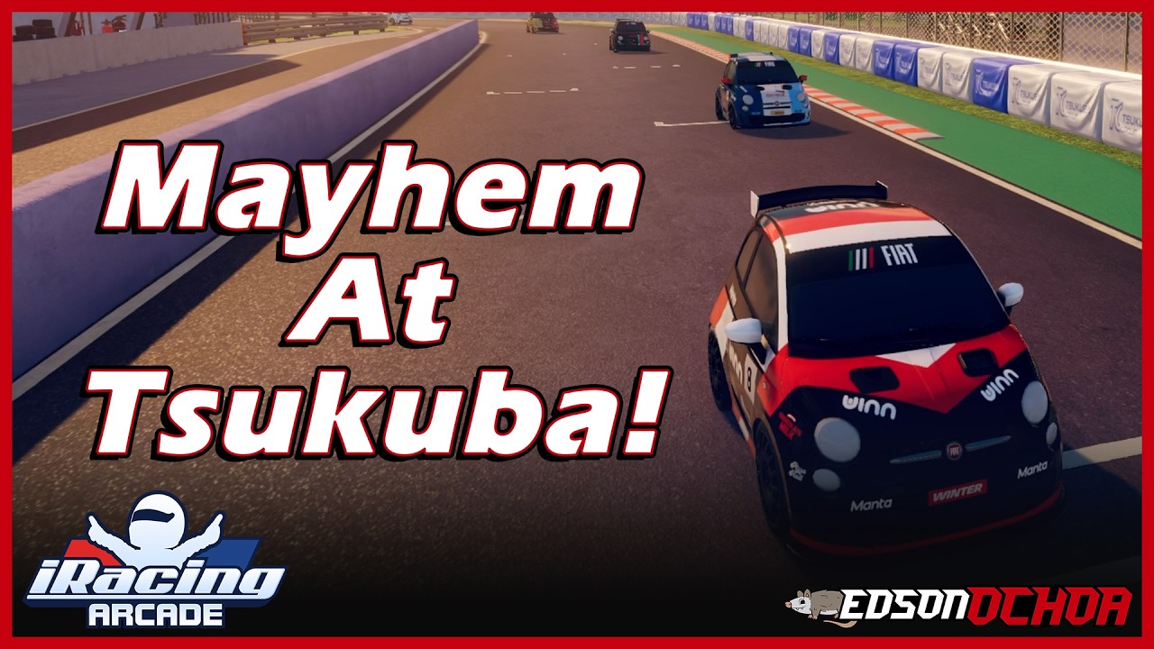 iRacing Arcade Multiplayer: Fiat Mayhem at Tsukuba! ft @JacobYoungRacing and @SouthTexasBorderSports