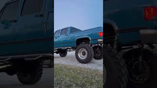 Gas Guzzling #HiRise #RadTrux #squarebody #c10 #chevy #squarebodychevy #trucks #4x4 #liftedtrucks