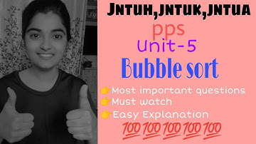 #jntuh #jntuk #jntua #pps #bubble #sort #very #important💯👍😍 #programmingforproblemsolving