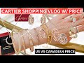 Cartier shopping vlog with price  cartier paved love bracelet paved panthere de cartier clash etc