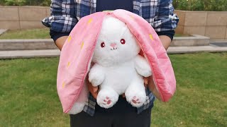 Strawberry Bunny Plush Toy Unboxing - Cute Strawberry Bunny Transformed Into Little Rabbit screenshot 1