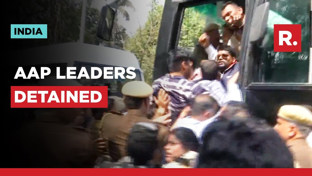 AAP's Sanjay Singh, Workers Detained During Protests As CBI Grills Manish Sisodia