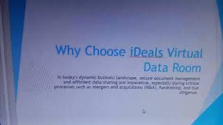 Why Choose iDeals Virtual Data Room