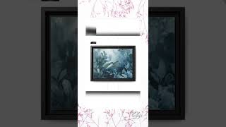 Sea Turtle Matte Canvas Print Series Three | Coastal Ocean Wall Art | Blue Underwater Botanical C...