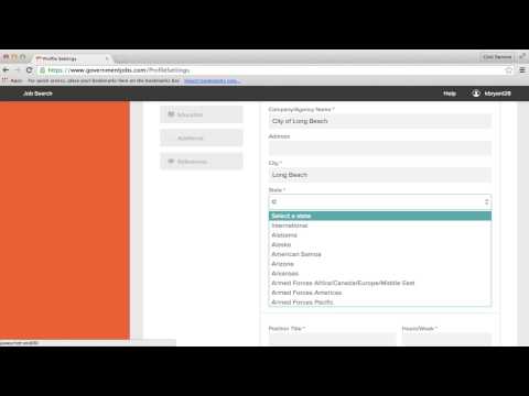 Creating Your Profile in GovernmentJobs.com