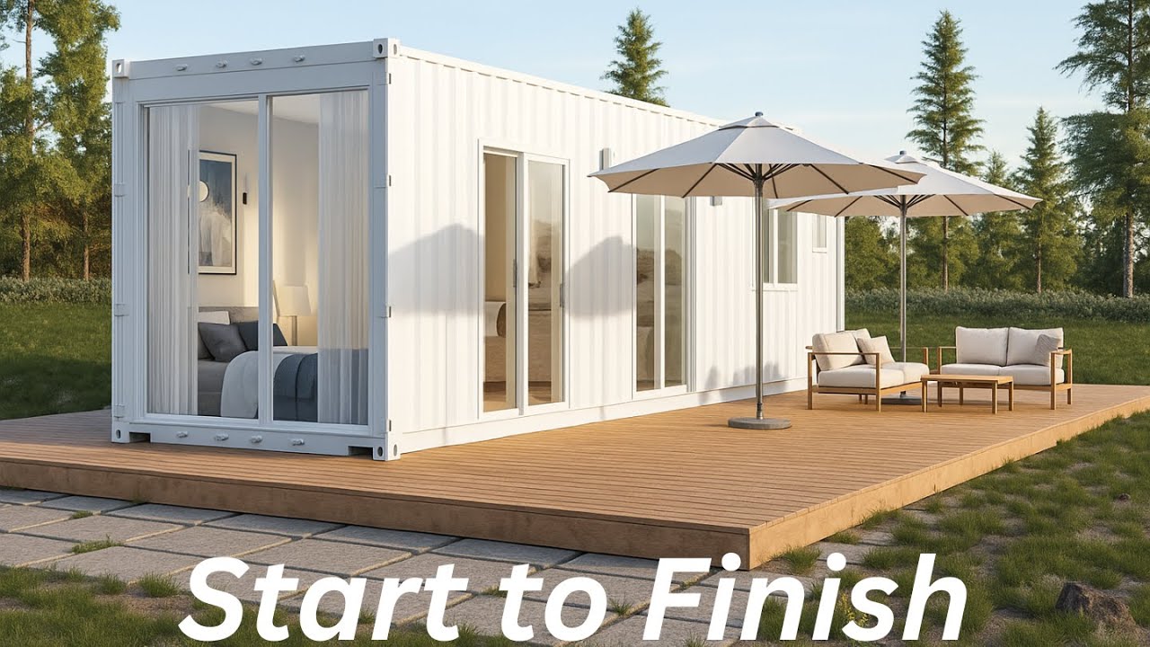 Man Builds an Off-Grid Container Home in the Mountains | Self-Sufficient Dream Cabin