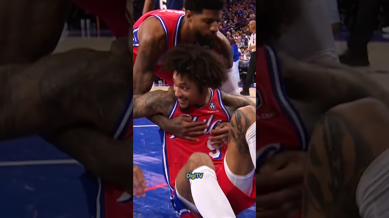 Kelly Oubre Jr. steal to power dunk and almost an injury😮