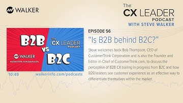 "Is B2B behind B2C?" - CX Leader Podcast: a resource for customer experience leaders