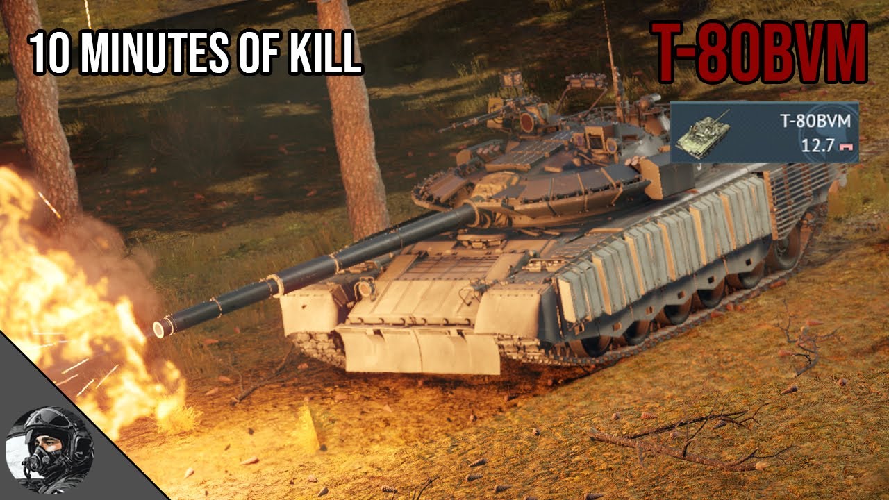 10 Minutes of Kill Using T-80BVM in Ground Realistic Battle ( WAR THUNDER )