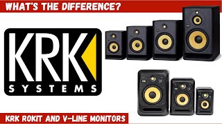 Difference Between The Krk Rokit And V-Line Series Of Studio Monitors