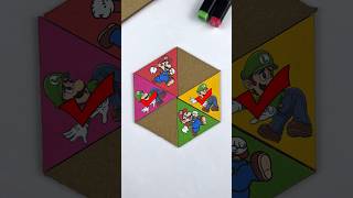 Super Mario Galaxy Cardboard Find the correct puzzle Game #2 #mariobros #game #artandcraft