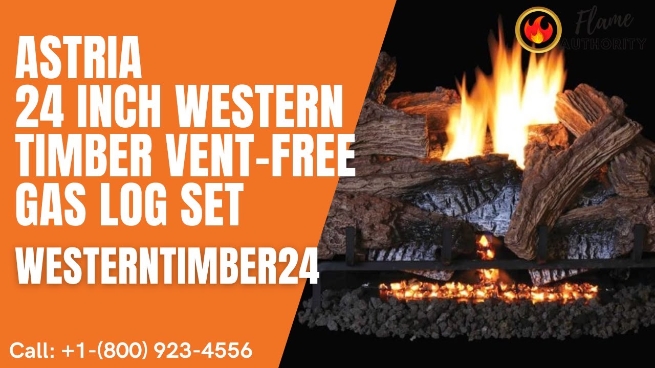 Astria 24 inch Western Timber Vent-Free Gas Log Set WESTERNTIMBER24