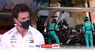 Toto Wolff reveals what caused Mercedes' pit stop mix-up! | Sakhir GP