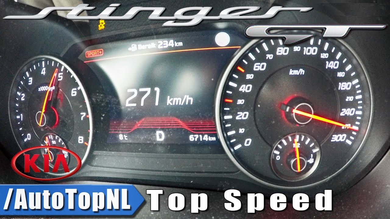STINGER GT 3.3 AWD ACCELERATION & TOP SPEED 0-271km/h by AutoTopNL - YouTube