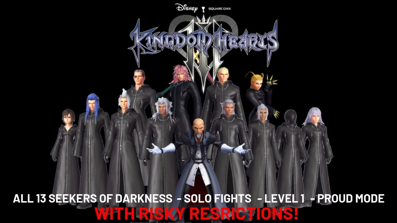 KH III - All Organisation XIII Fights w/Risky Restrictions - No Damage (Level 1 Proud Mode)