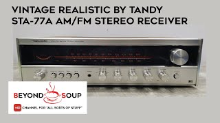 Vintage 1977 Realistic by Tandy STA-77A AM/FM Stereo Receiver Demo