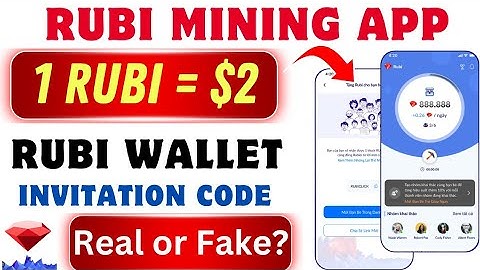 Rubi Mining App Tutorial: Create Wallet, Get invitation code, And start earning $2/Rubi