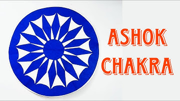 How to make Ashok chakra | chakra kaise banaye |  Easy chakra | How to make Indian flag chakra