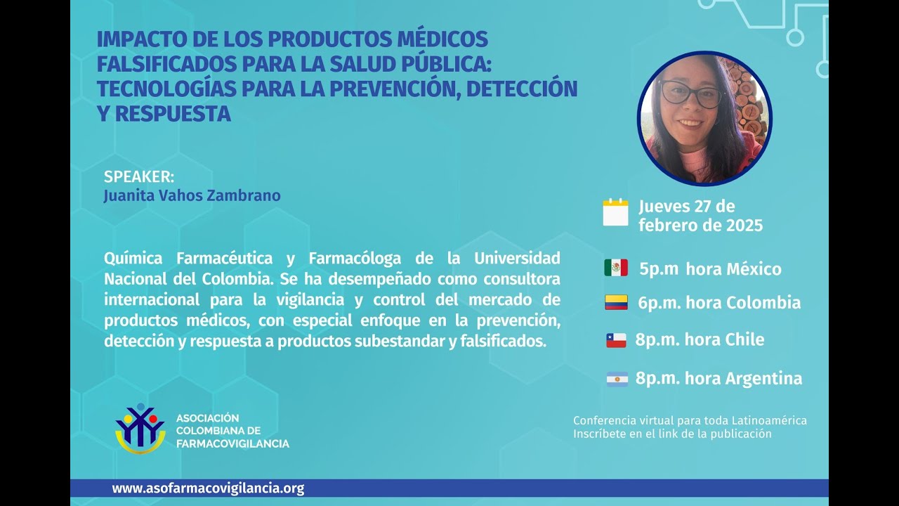 #Webinar: Impacto de los productos médicos falsificados para la salud pública.