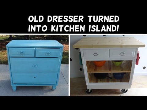 Turn A Dresser Into A Kitchen Island Youtube