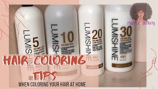 Hair coloring tips what Volume developer to use
