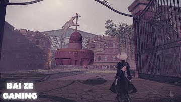 Nier Automata Walkthrough Part 8 - Marionette Boss Fight and Peace Hippie Robots!